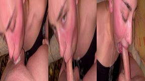 blonde slut rough facefuck extreme sloppy messy deepthroat