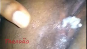 Black girl with a greedy ass cumming through her ass