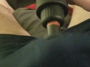 Massager makes me cum thru boxers - hands free - toes curl