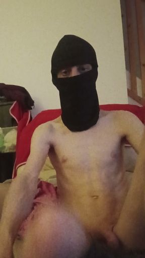 Hung bi chav strip teasing and washing himself and wanking off huge load
