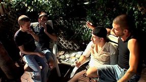 Sweaty and smokey foursome!