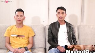 MachoIO.com - Latin twinks love raw ass fucking in threesome fuckfest adventure