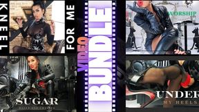 Goddess Worship Adoration Bundle: 4 Leather-Clad POV Rituals of Total Devotion - Discounted Savings!