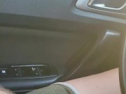 VERY RISKY! Playing with my Sissy Clit by a Busy Road!