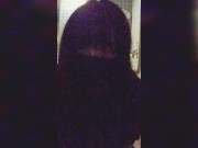 Crossdresser filmed herself peeing in a public restroom in the middle of the night.