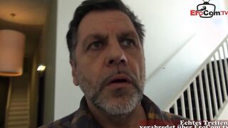 German huge boobies dark haired MILF gets rough anal pov sex