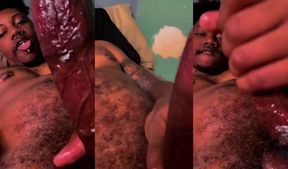Big Black Dick Destroys Tiny Hole Solo Cumshot