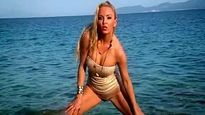 903 Jena Lovely Striptease In Beach