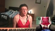 Webcam anal dildo ride while caged