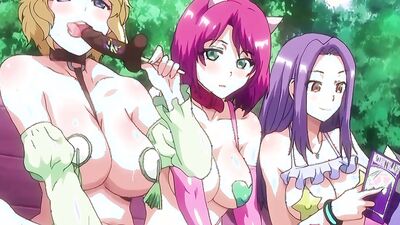 Watch these anime babes get naughty in full-bosomed cartoon sexcapades
