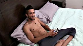 It isn't long before Tiger Le and Chris Coleman are rolling around on the bed enjoying each other's hot body. Tiger wraps his lips around that black cock, getting Chris rock hard in seconds.