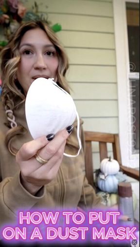 2 min watch me show you how to put on a dust mask properly before I start spray paining! I also glove up in Latex XS gloves 🧤😷