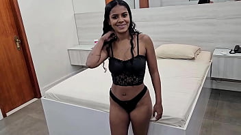 Hot Brazilian babe Larissa Goulart's first porn fling with Jr Doidera leaves her soaked and begging for anal&#x1F44C;