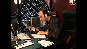 Hot and Sexy Brunette in Black Stockings Hard Fucked by Mature Man