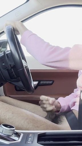 Jerking off Until I Cum in the Car
