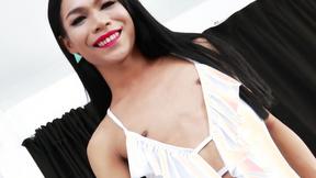 ”Angelic ladyboy Maya is a tease when masturbating solo”