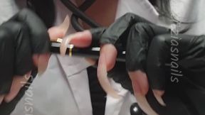 Doctor Laetitzia examines your cock with her claws roleplay