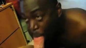 Ginger Master Gets Verbal BDSM Blowjob from Black Sub