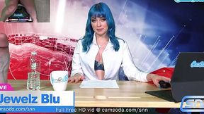 Jewelz Blu Rides Sybian and Goes Wild on Live Cam