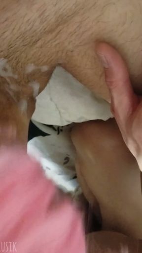18 year old Sissy is covered in daddy 's cum ! Every day there is a lot of sperm from powerful members of femboys !   Clip 3