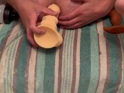 Playing with my favourite butt plug, big dildo and trying to fist myself