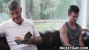 IncestGay.com - Logan Cross covers my erect cock with saliva