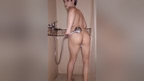 Asian Femboy Shower After Cardio Showing Off Wet Bussy Teasing The Cam