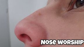 Worship my big roman nose- Nose close up and exploration
