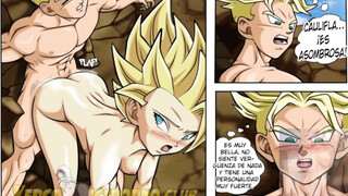 Caulifla looks for Trunks to fuck her in 4