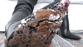 Smoking Mistress and Delicious Dessert From Boot Soles, POV Clip, Lady Victoria Valente