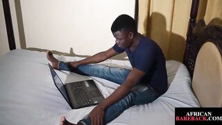 Watch this uncut amateur hunk masturbate while taking on a big dicked stud in HD