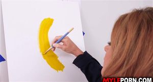 MILF artist India Summer fuck painting session