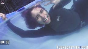 Sara Pool Screams Worlds Underwater CPR Try 1