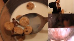 Tiny man and cereals