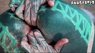 Inked Hippie'_s Solo Dildo Ass play and ANAL Fuck Big Cock