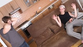 Caleb & Thomas - Hot Bareback Couch Action