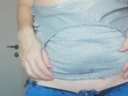 Buttcrack jeans strip and dildo