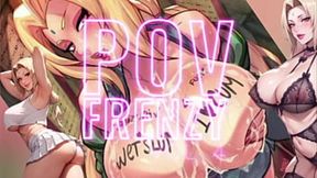 Giant-titted harem girls get wild