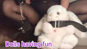 Dolls having fun