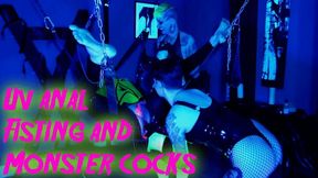 UV Double Anal Fisting large toys with Mina the Sinner Anura Laas @mazmorbidfetish #fisting #anal #gothgirls #femdom #mistress