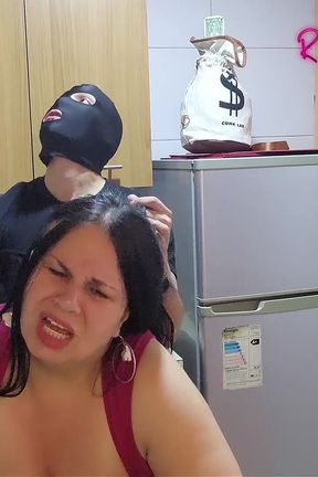 Videos for Fans: a Masked Young Man Fucks Me in the Kitchen