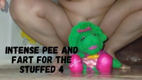 Intense pee and fart for the stuffed 4