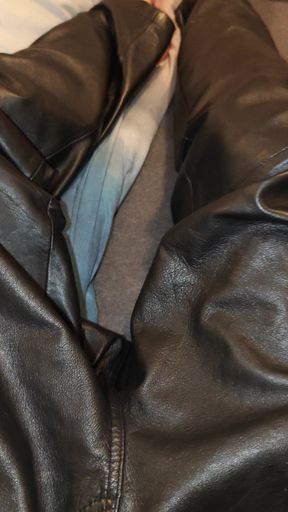 Soft nappa leather pants ASMR