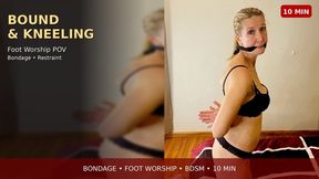 Bound Kneeling Foot Worship and Helpless Struggling