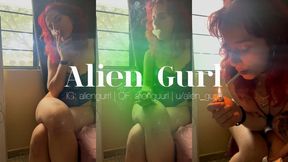 Naked and Smoking a Cock | Alien Girl