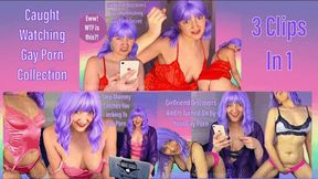 Caught Watching Gay Porn Collection - Get caught 3 times by Girlfriend and Step-Mommy from Gay Humiliation to Bisexual Encouragement in Make Me Bi Femdom POV with Mistress Mystique - WMV