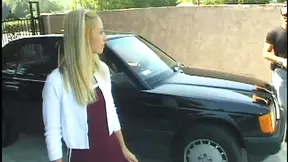 Sweet Girl Gets Spit Roasted by Older Guy While Wearing Cardigan