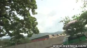 Hot naturally busty latina Valeria Rios blowjob