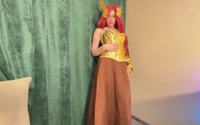 Pyra Flame Pixie Seduction - Red Lingerie Tease to Fiery Ride