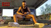 MASSIVE CUM EXPLOSION WITH WHITE SNEAKERS ON - KARIM KAHN